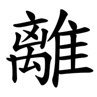 離, regular form